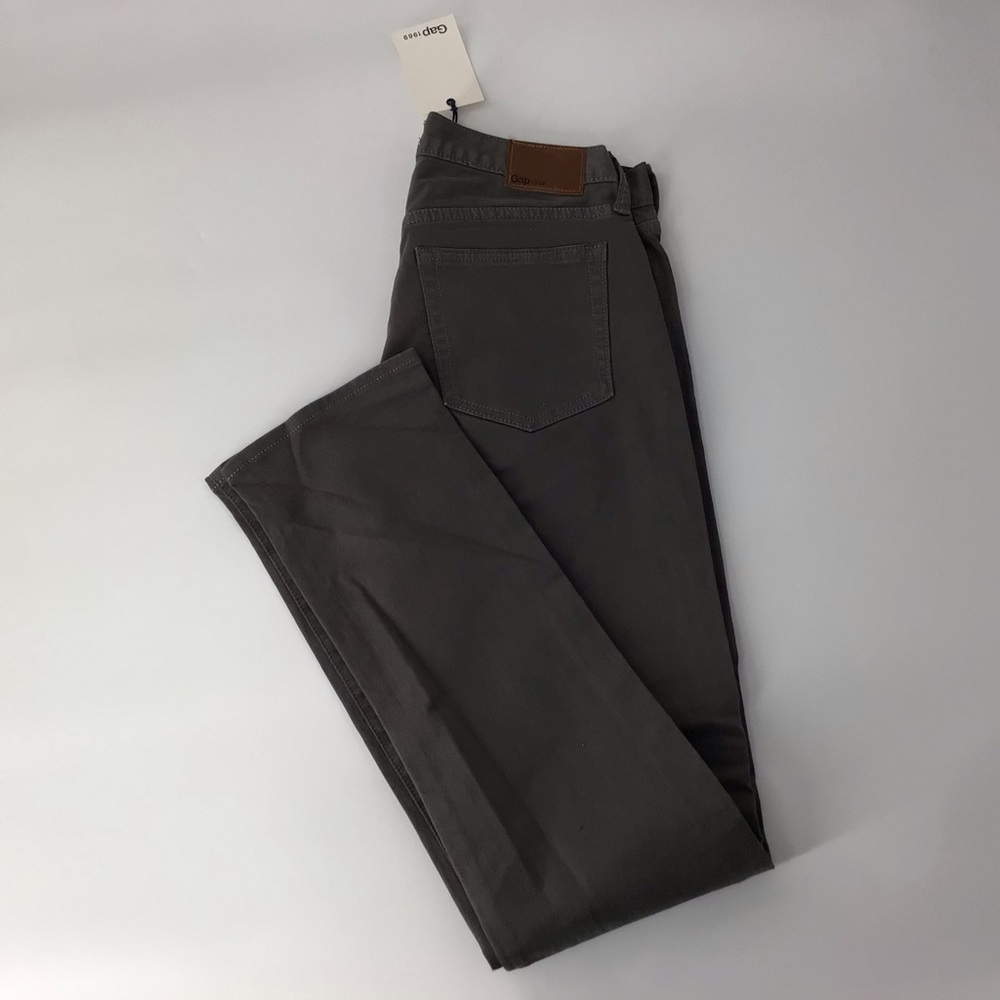 Gap 1969 Gray Slim Pants Jeans 34X30 NWT 98% Cotton